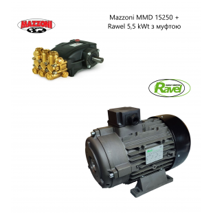 Сборка двигатель Rawel 5.5 кВт с муфтой и помпа Mazzoni MMD15250 Сборка двигатель Rawel 5.5 кВт с муфтой и помпа Mazzoni MMD15250